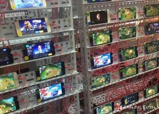 《王者荣耀》刷金工作室：百台苹果手动群控733