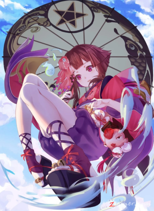 阴阳师手游萝莉神乐壁纸美图鉴赏451