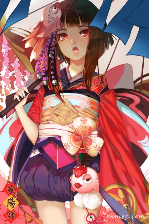 阴阳师手游萝莉神乐壁纸美图鉴赏162